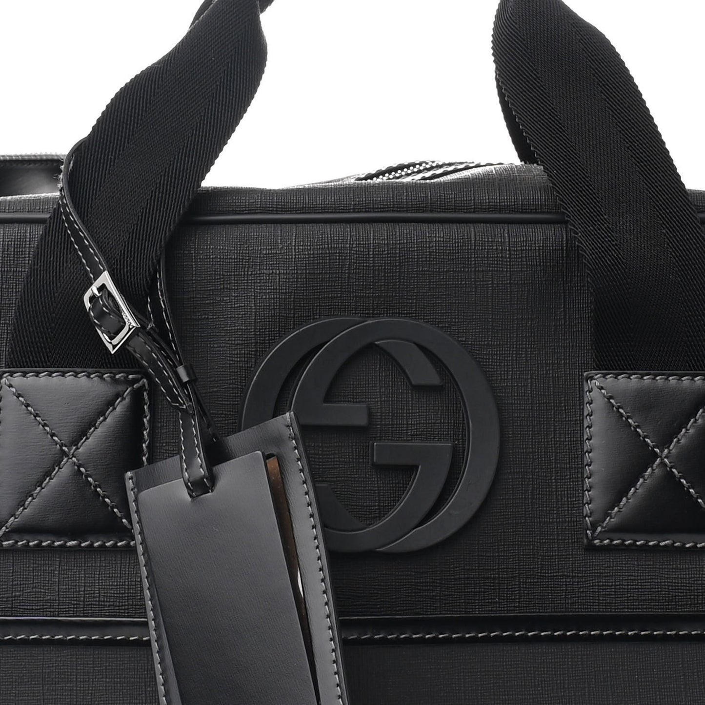 Coated Canvas Interlocking G Briefcase Black