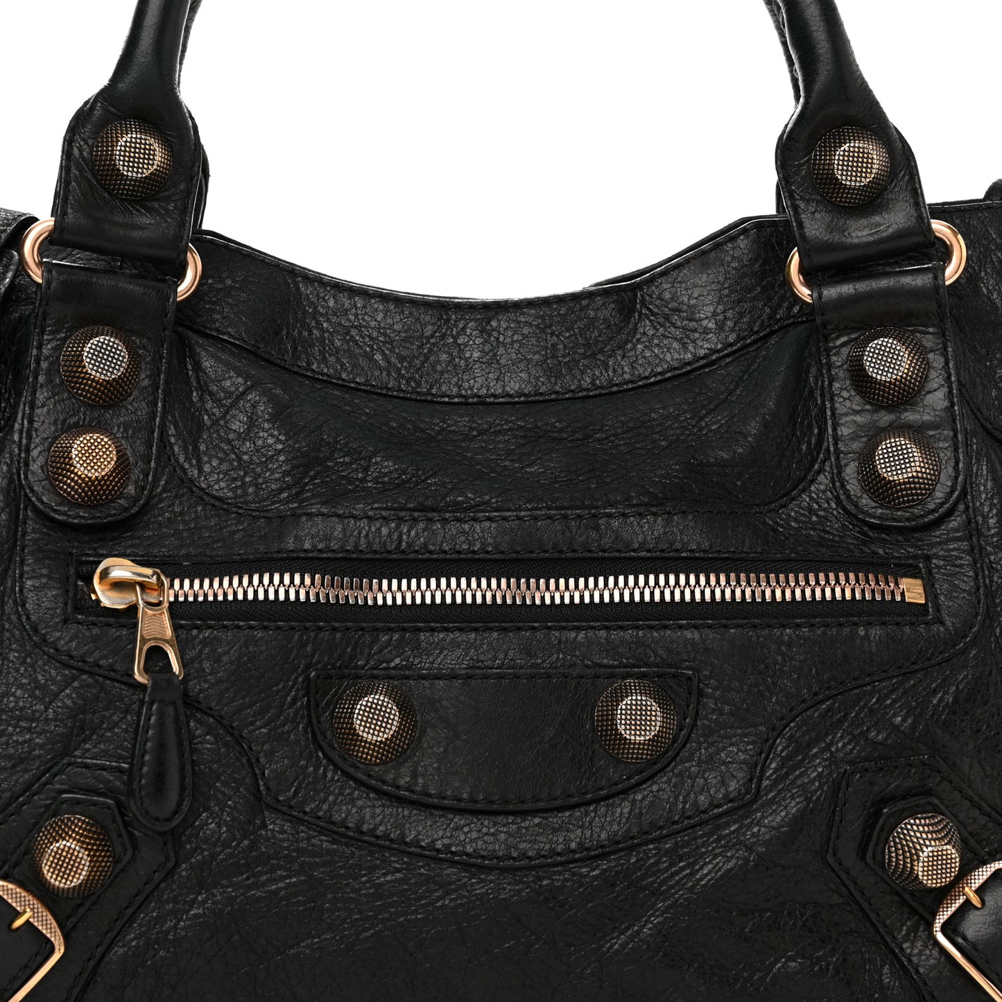 Agneau Giant 21 Rose Gold Hardware City Black