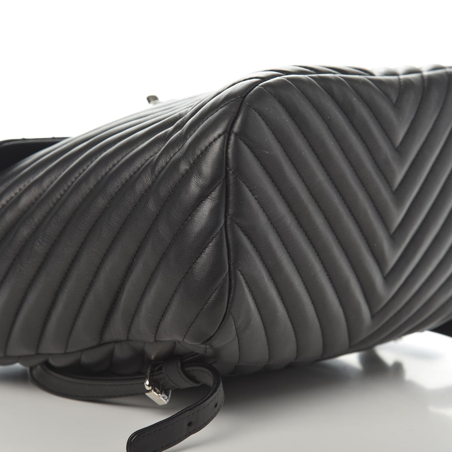 Calfskin Chevron Quilted Large Urban Spirit Backpack Black