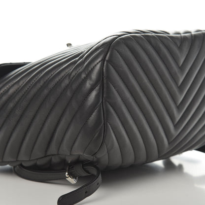 Chanel Calfskin Chevron Quilted Large Urban Spirit Backpack Black 8 of 10