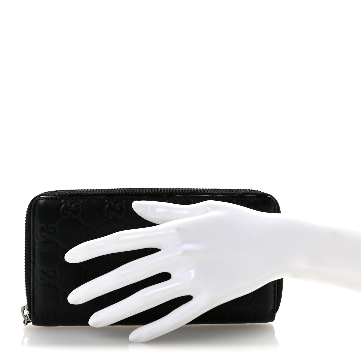 Guccissima Signature Microguccissima Bree Zip Around Wallet Black