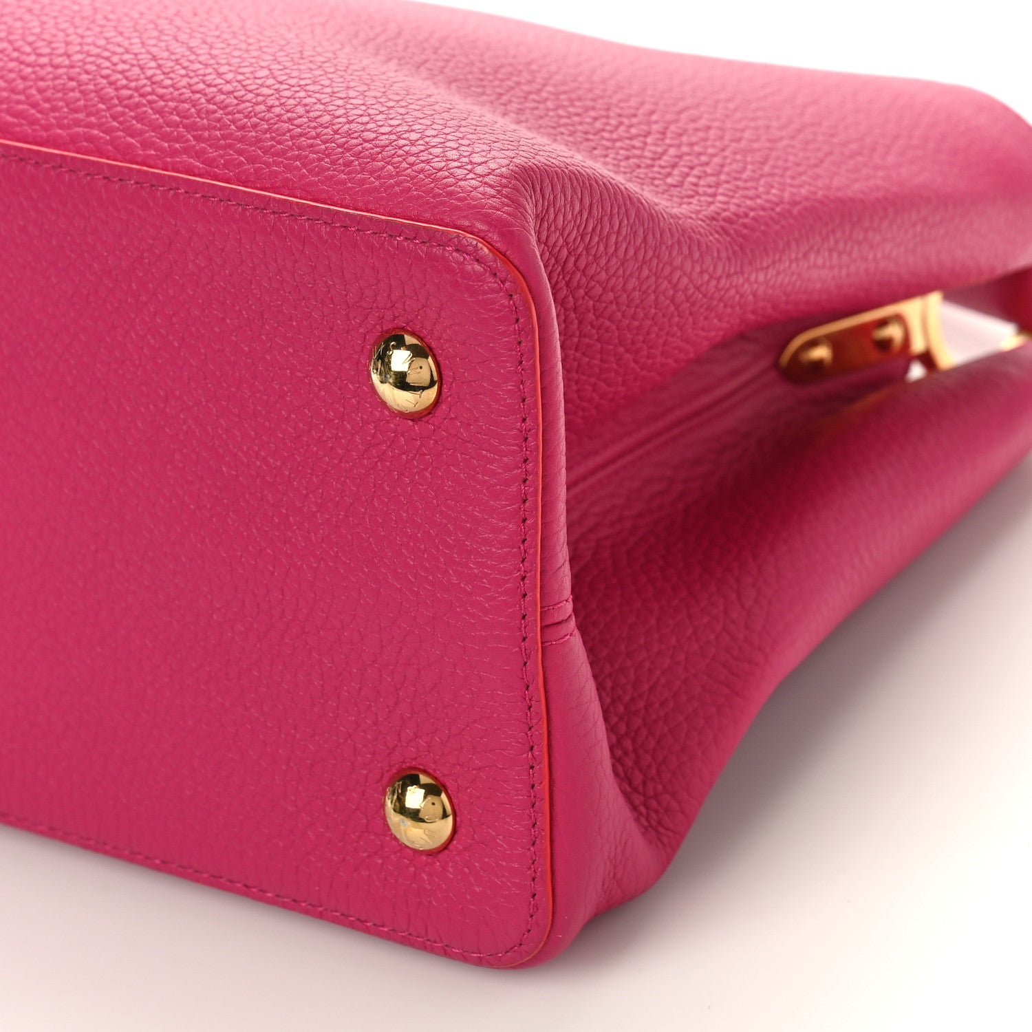 Louis Vuitton Taurillon Capucines MM Hibiscus Flamingo 9 of 9