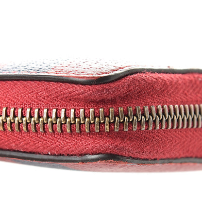 Gucci Calfskin Striped Kingsnake Zip Around Wallet Red 11 of 15