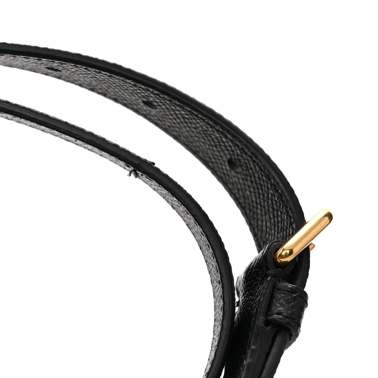 Christian Dior Grained Calfskin Saddle Bag With Strap Black 11 of 12