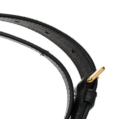 Christian Dior Grained Calfskin Saddle Bag With Strap Black 11 of 12