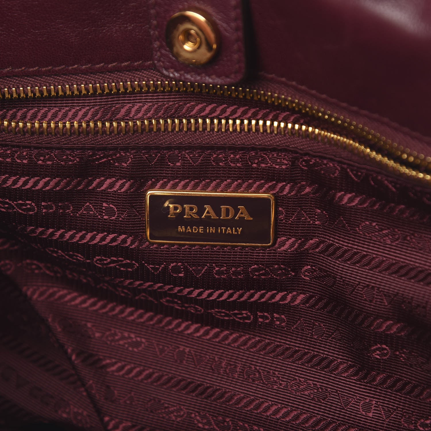 Prada Tessuto Nylon Origami Pleated Tote Barolo 6 of 12