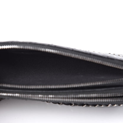 Chanel Sheepskin Chevron Quilted Studded Reissue Small Clutch With Chain Black 5 of 13