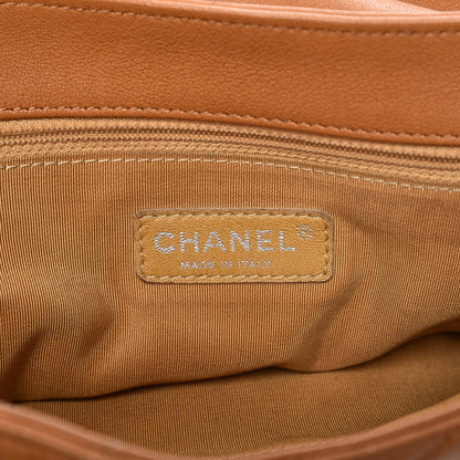 Chanel Washed Lambskin Chain Around Maxi Flap Bag Dark Beige 6 of 18