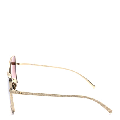 Chanel Metal Butterfly Sunglasses 4263-T Gold Pink 3 of 8