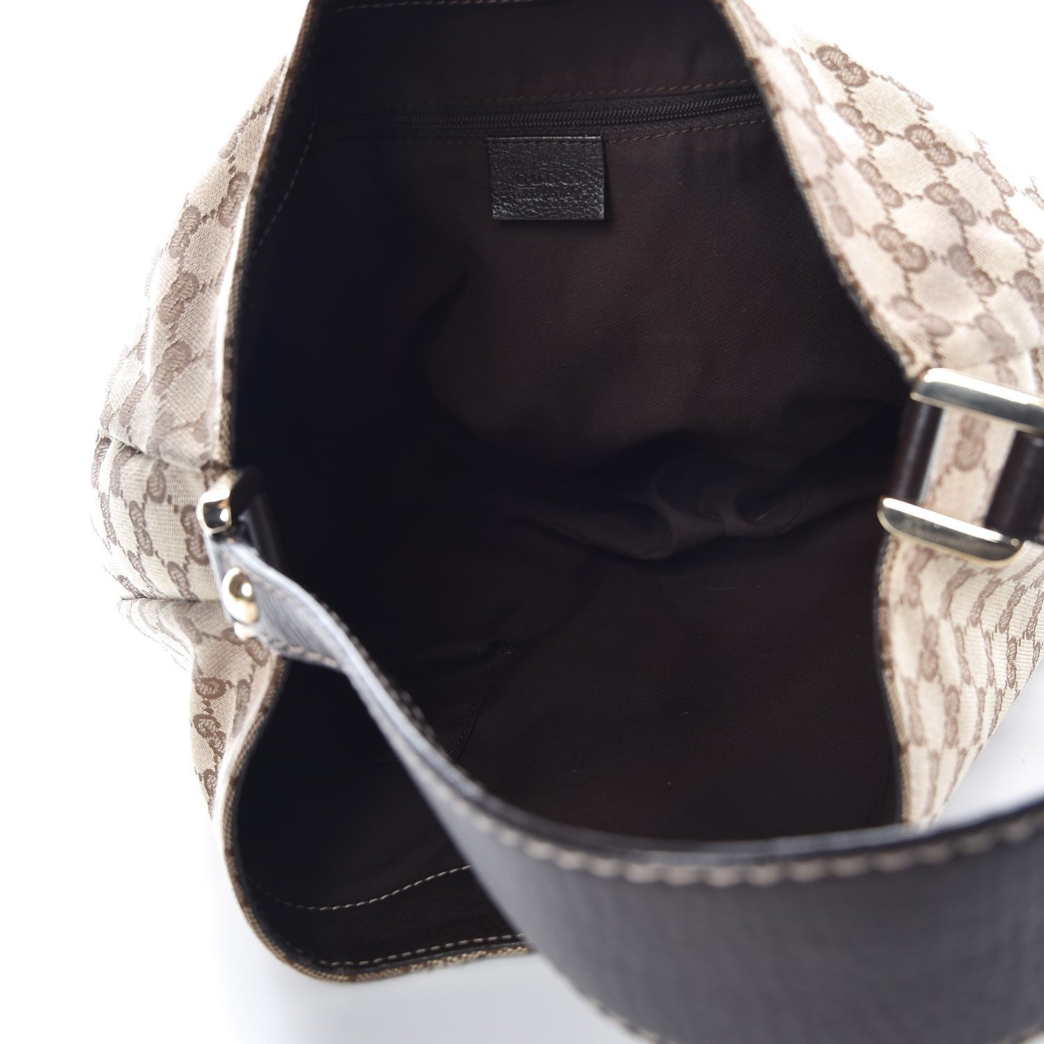 Gucci Monogram Large New Ladies Web Hobo Dark Brown 5 of 8