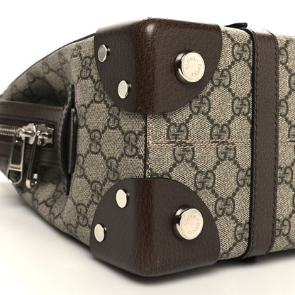 Gucci GG Supreme Monogram Textured Dollar Calfskin Small Detail Tote Beige Ebony New Acero 9 of 10