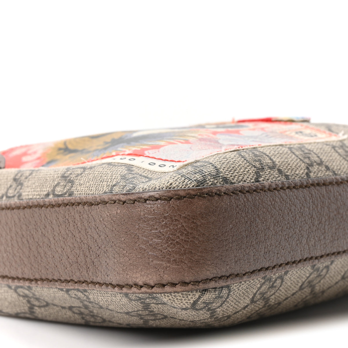 Gucci Soft GG Supreme Monogram Courrier Web Medium Flat Messenger Bag Beige New Acero Multicolor 9 of 10