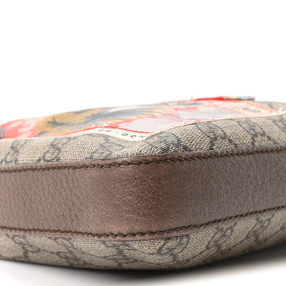 Gucci Soft GG Supreme Monogram Courrier Web Medium Flat Messenger Bag Beige New Acero Multicolor 9 of 10