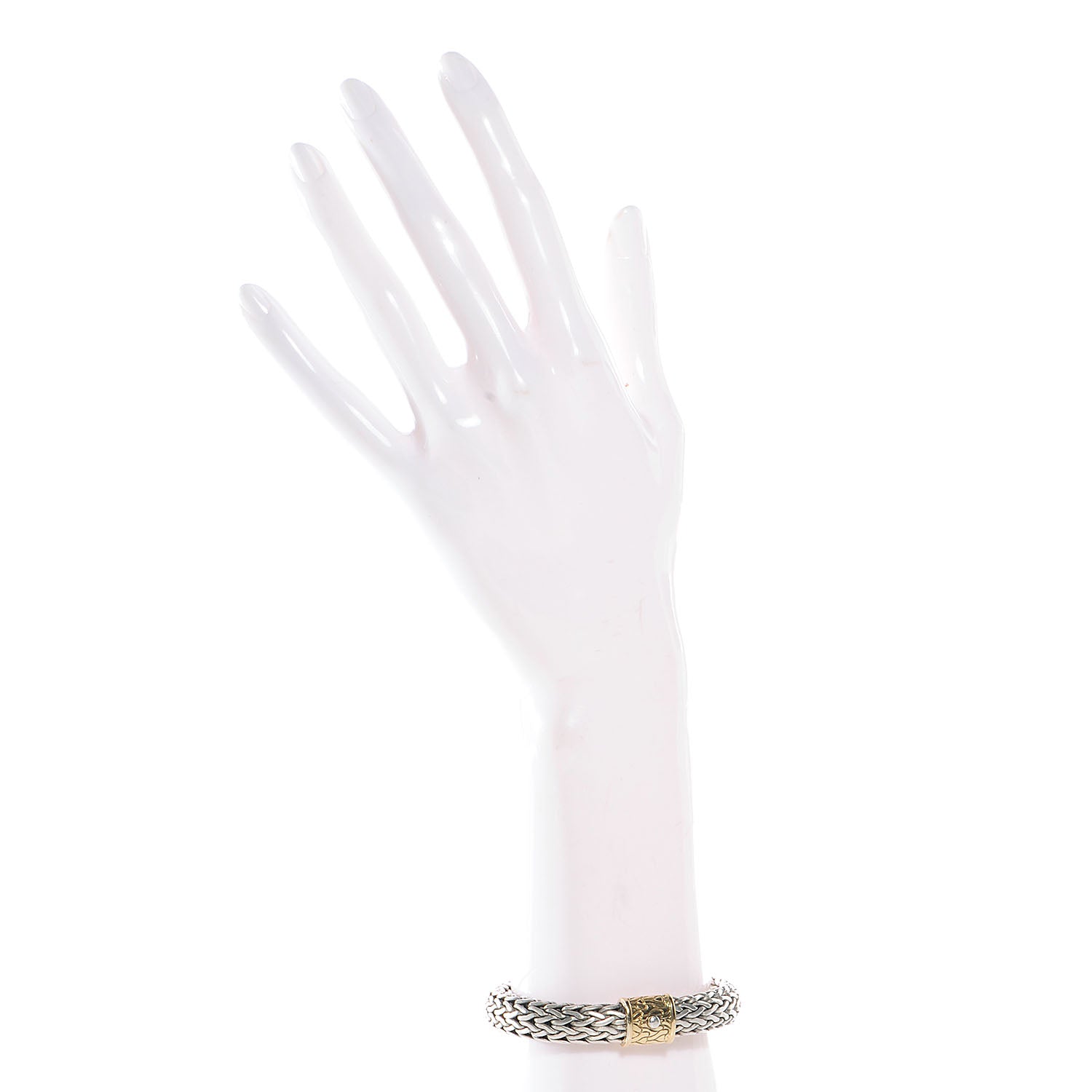 John Hardy Sterling Silver 14k Gold Classic Chain Bracelet Small 2 of 5