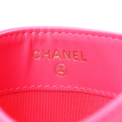 Chanel Patent Quilted Card Holder Pink 6 of 13