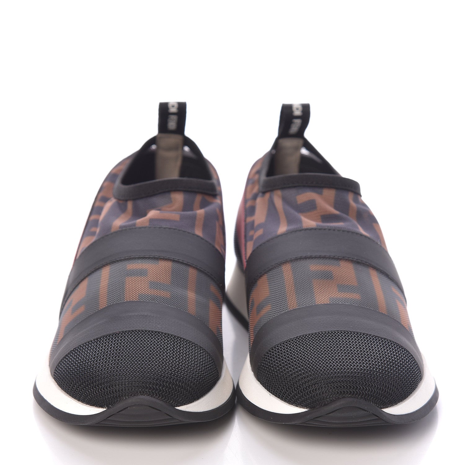 Fendi Technical Mesh FF Sneakers 35 Tobacco Red 2 of 7