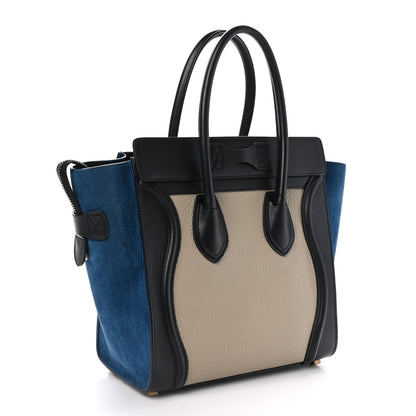 Celine Bullhide Calfskin Nubuck Micro Tri-Color Luggage Light Taupe 3 of 9