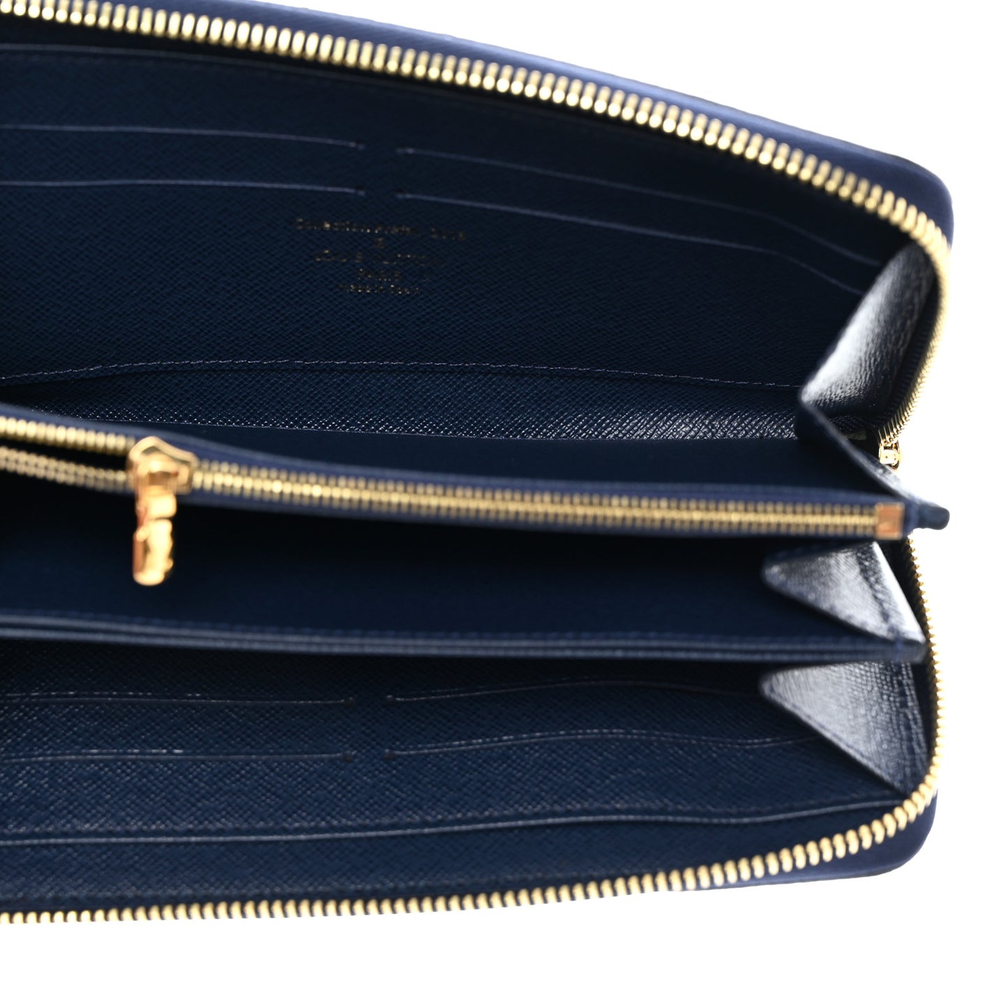 Damier Paillettes Zippy Wallet Blue