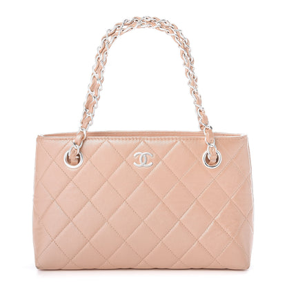 Chanel Lambskin Quilted Pochette Beige Clair 1 of 17