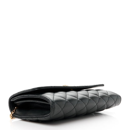 Versace Lambskin Quilted Medusa Wallet On Chain Crossbody Black 4 of 10
