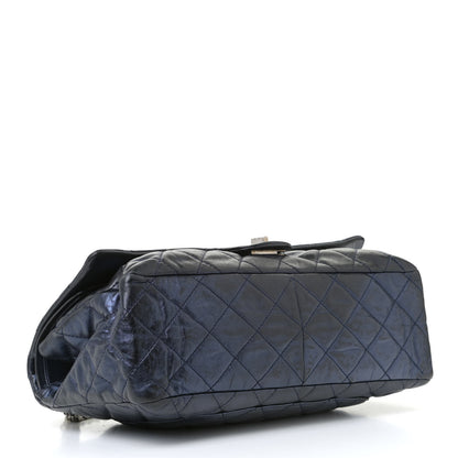 Chanel Metallic Aged Calfskin Quilted 2.55 Reissue 228 Flap Blue 3 of 8