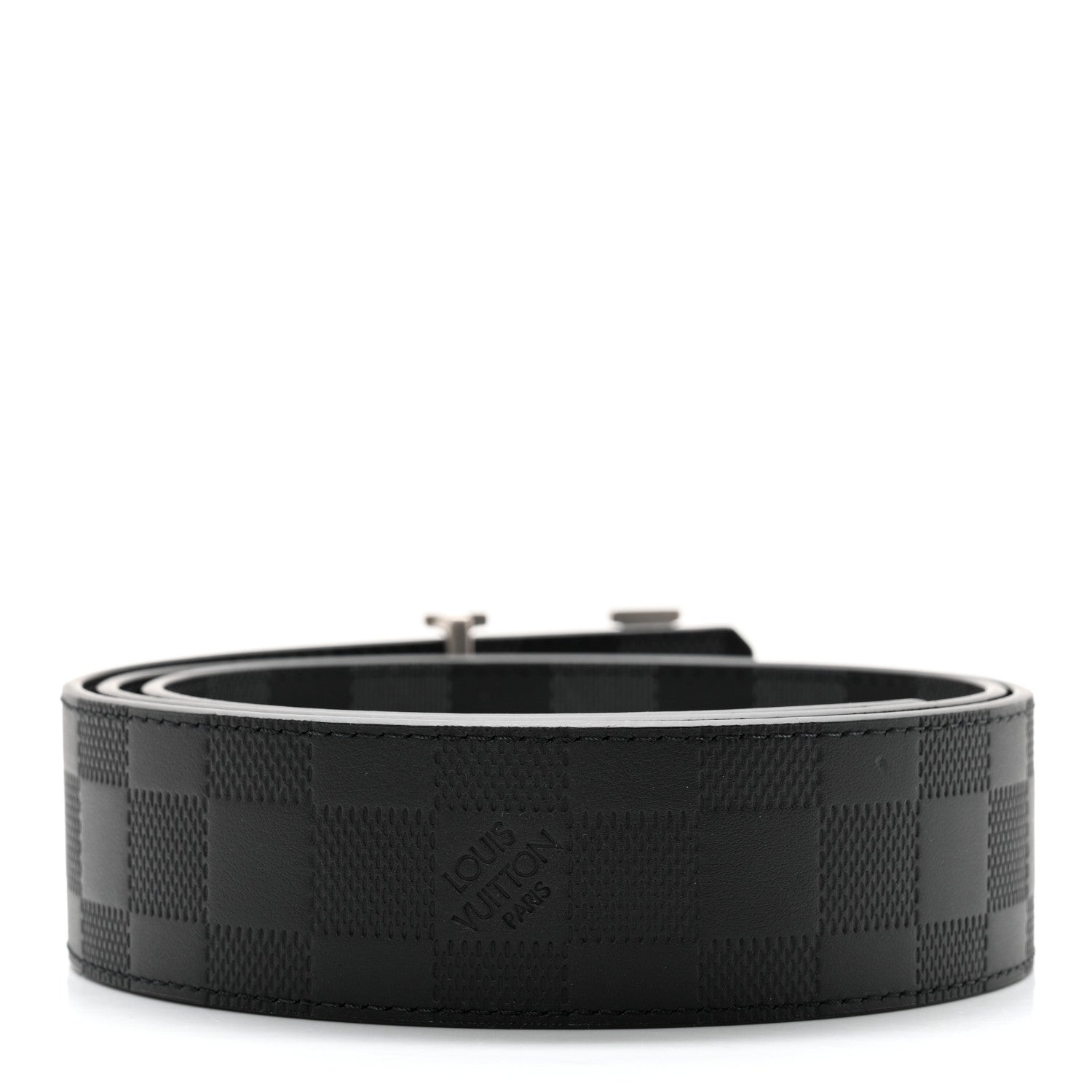 Louis Vuitton Damier Graphite Damier Infini 40mm LV Initiales Reversible Belt 95 38 Black 3 of 8