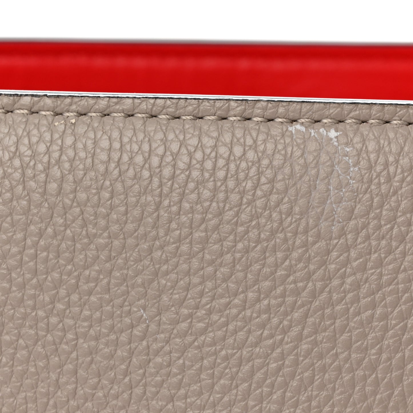 Calfskin Spikes Loubinthesky Medium Grey