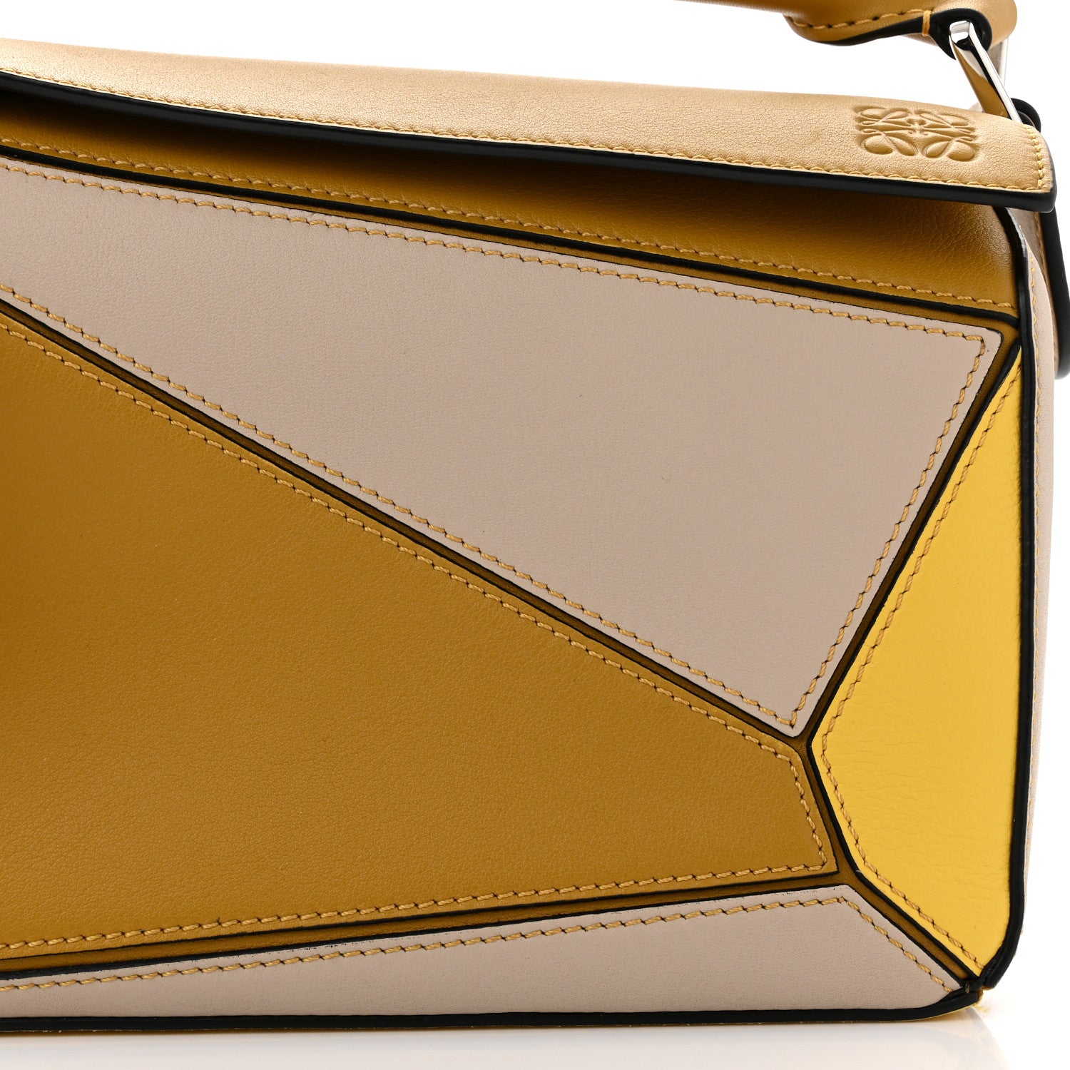Loewe Grained Calfskin Small Puzzle Bag Ocre Yellow 7 of 10
