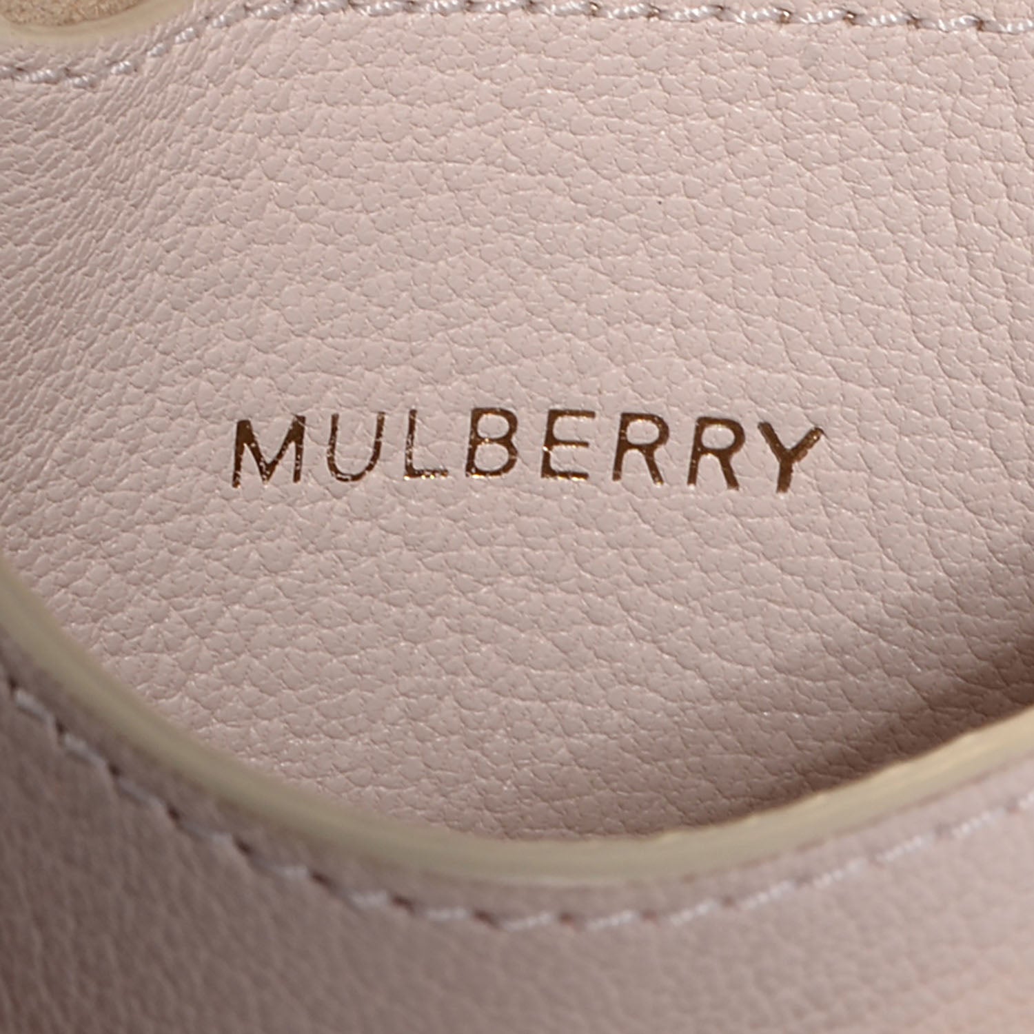 Mulberry Soft Matte Pebbled Flower Lock Crossbody Bag Beige 6 of 10