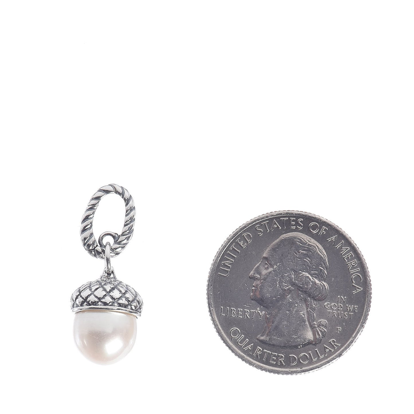 Sterling Silver Acorn Charm Pendant