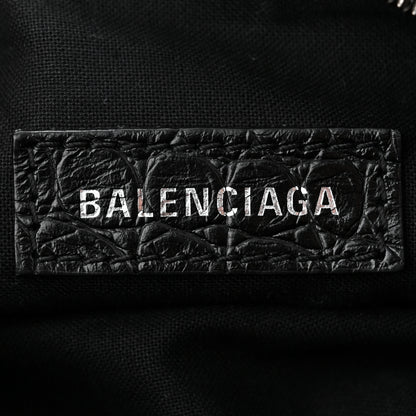 Balenciaga Extra Supple Calfskin Crocodile Embossed Monochrome Le Cagole Shoulder Bag XS Black 7 of 12