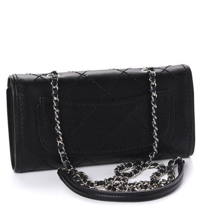 Chanel Calfskin Stitched Clutch Flap Black 3 of 14