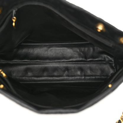 Chanel Lambskin Quilted Shopping Tote Black 5 of 18
