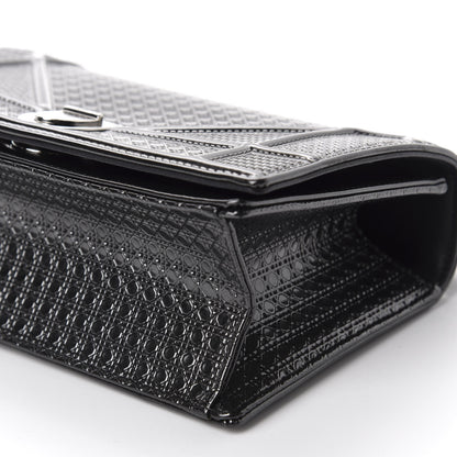 Christian Dior Metallic Patent Micro-Cannage Small Diorama Flap Bag Onyx Black 8 of 11