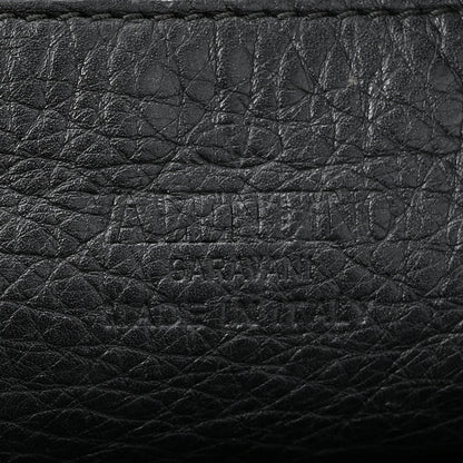 Valentino Garavani Pebbled Calfskin Small Rockstud Flip-Lock Messenger Bag Black 6 of 17