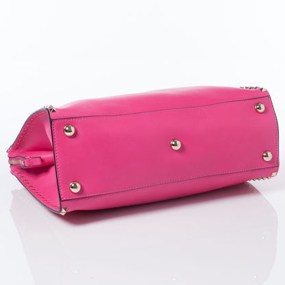 Valentino Garavani Vitello Rockstud Dome Shopper Pink 5 of 10