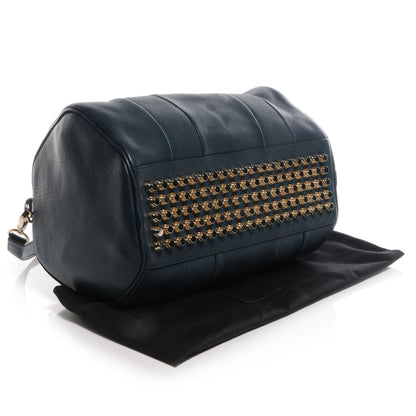 Alexander Wang Leather Rocco Duffel Dark Argon with Pale Gold Hardware 4 of 6