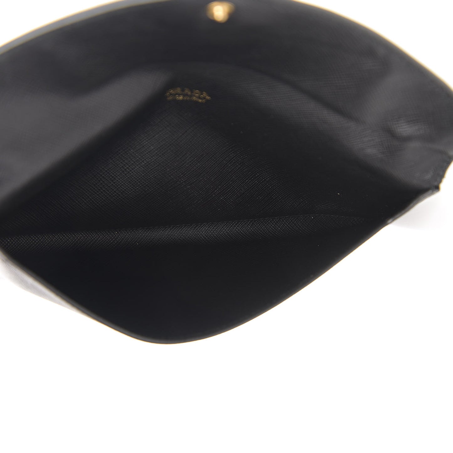 Saffiano Bi-Color Envelope Wallet Black Fuoco