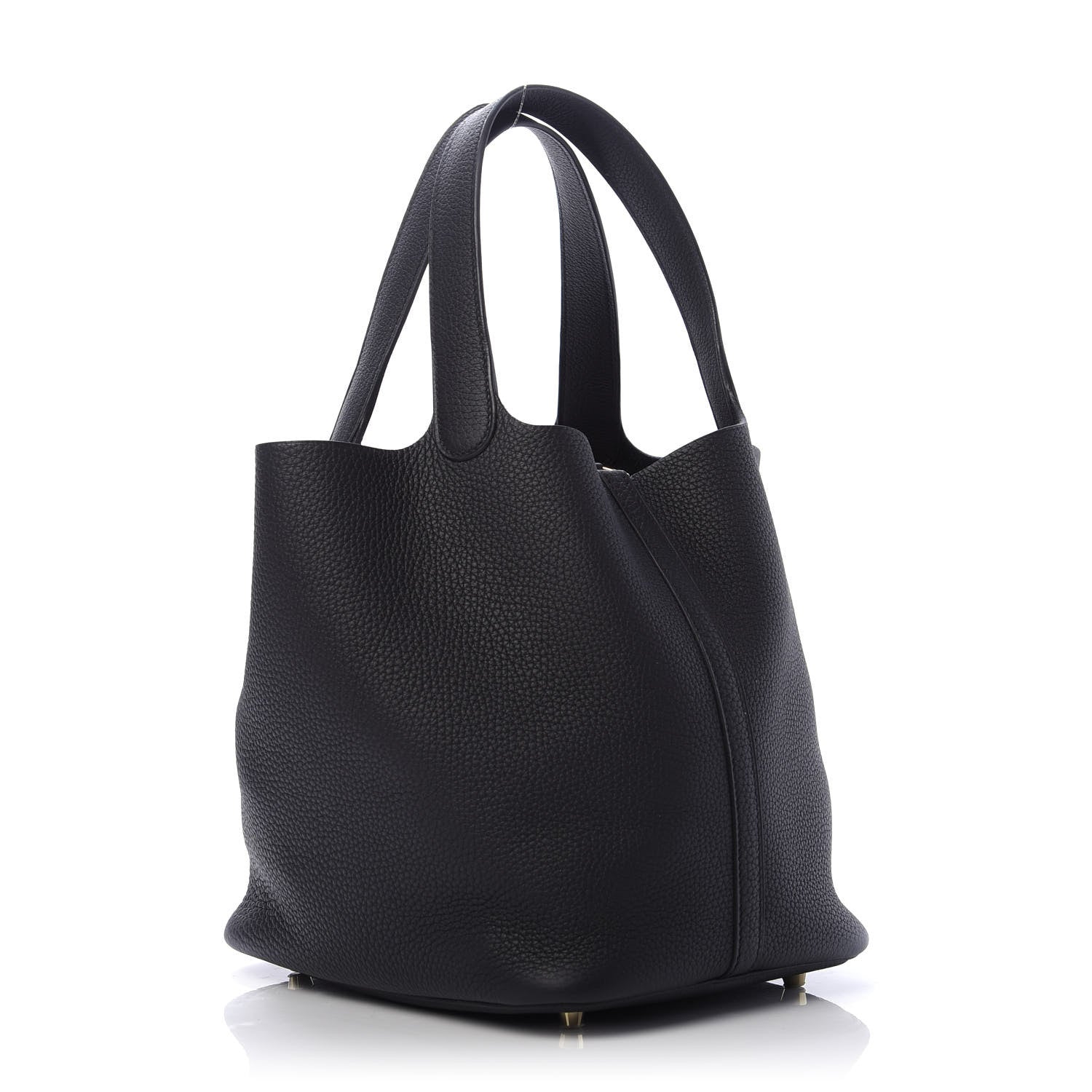Hermes Taurillon Clemence Picotin Lock 22 MM Black 3 of 11