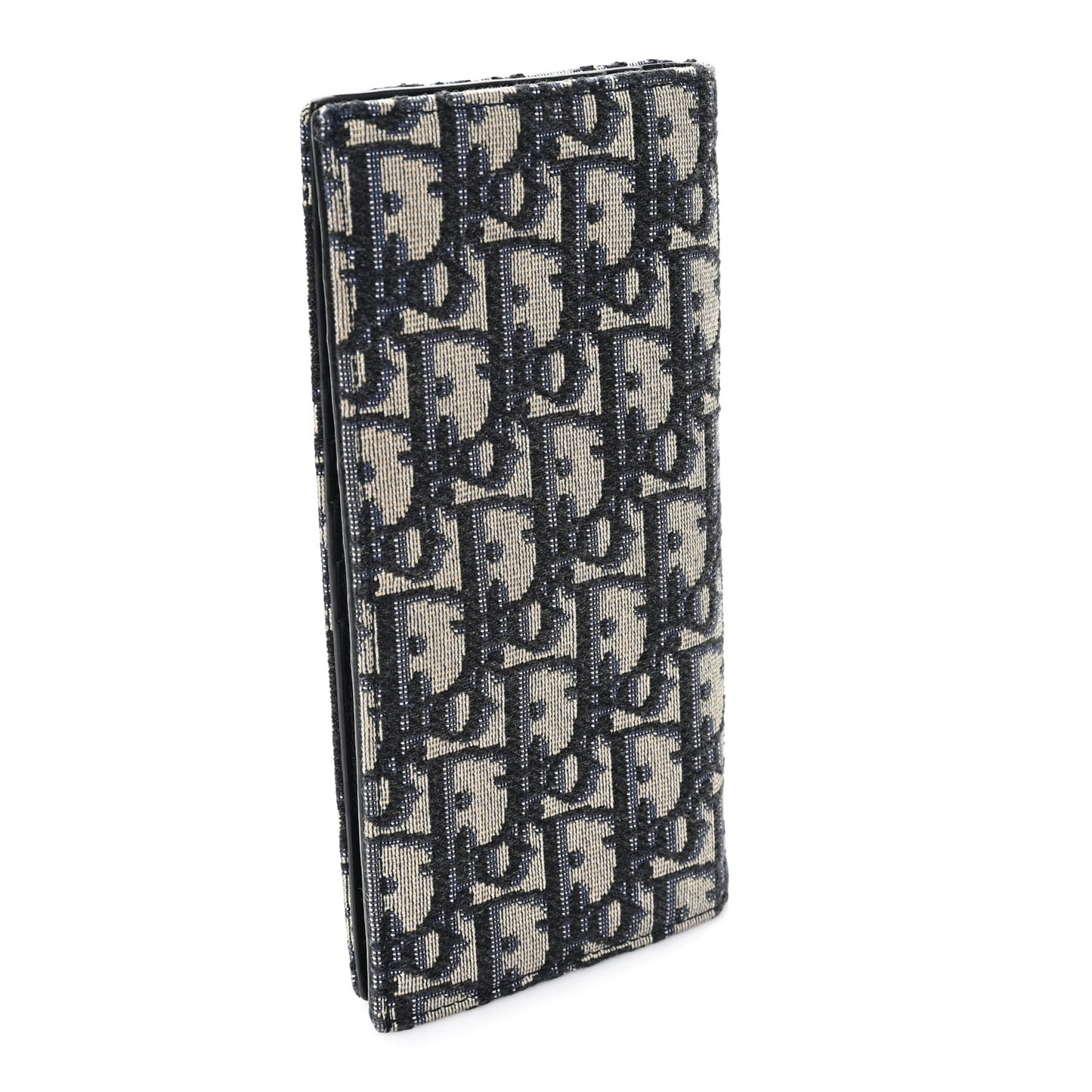 Oblique Long Vertical Wallet Blue Multicolor