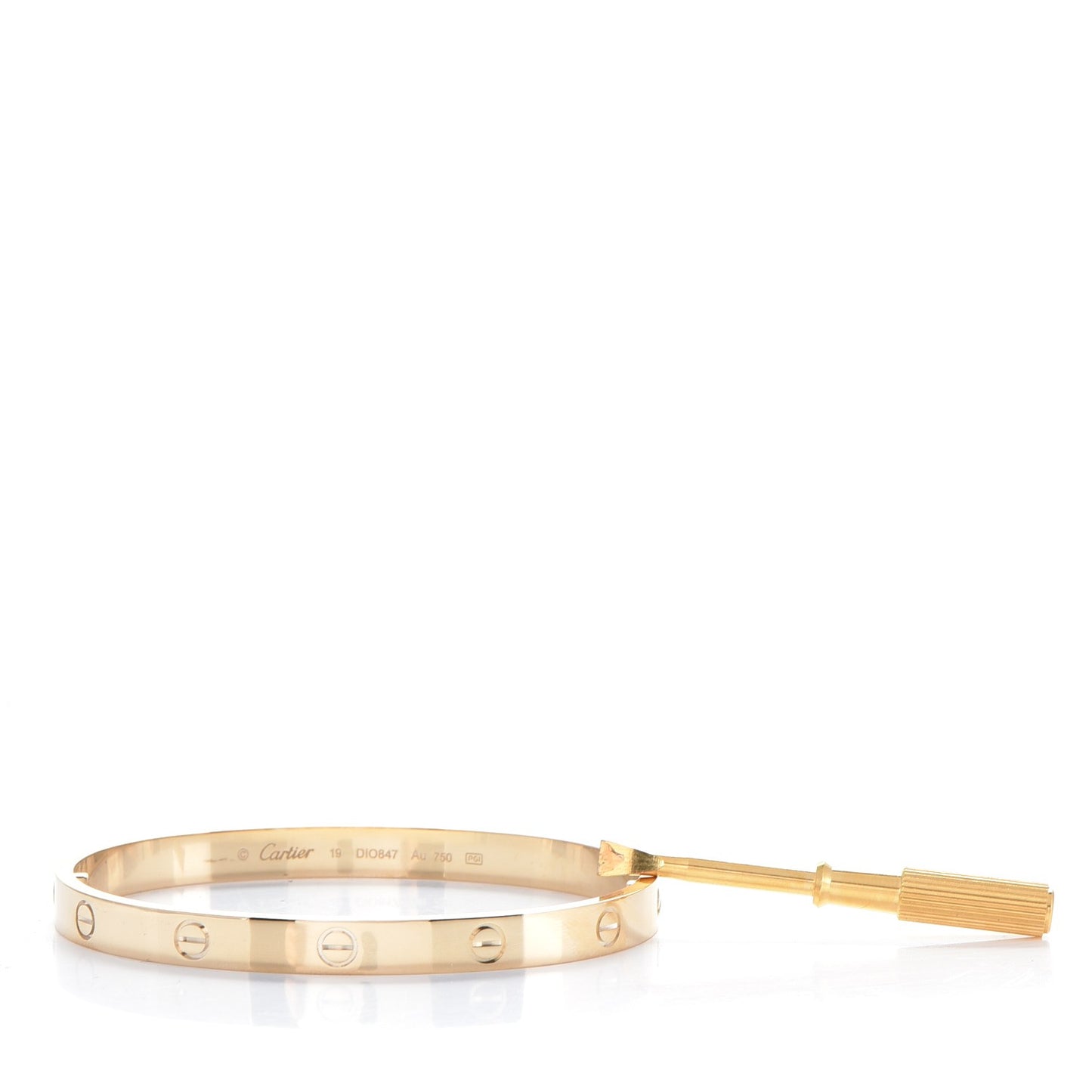 18K Yellow Gold LOVE Bracelet 19