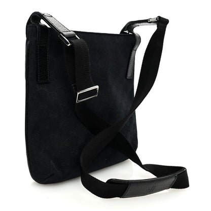 Gucci Monogram Flat Messenger Bag Black 3 of 10