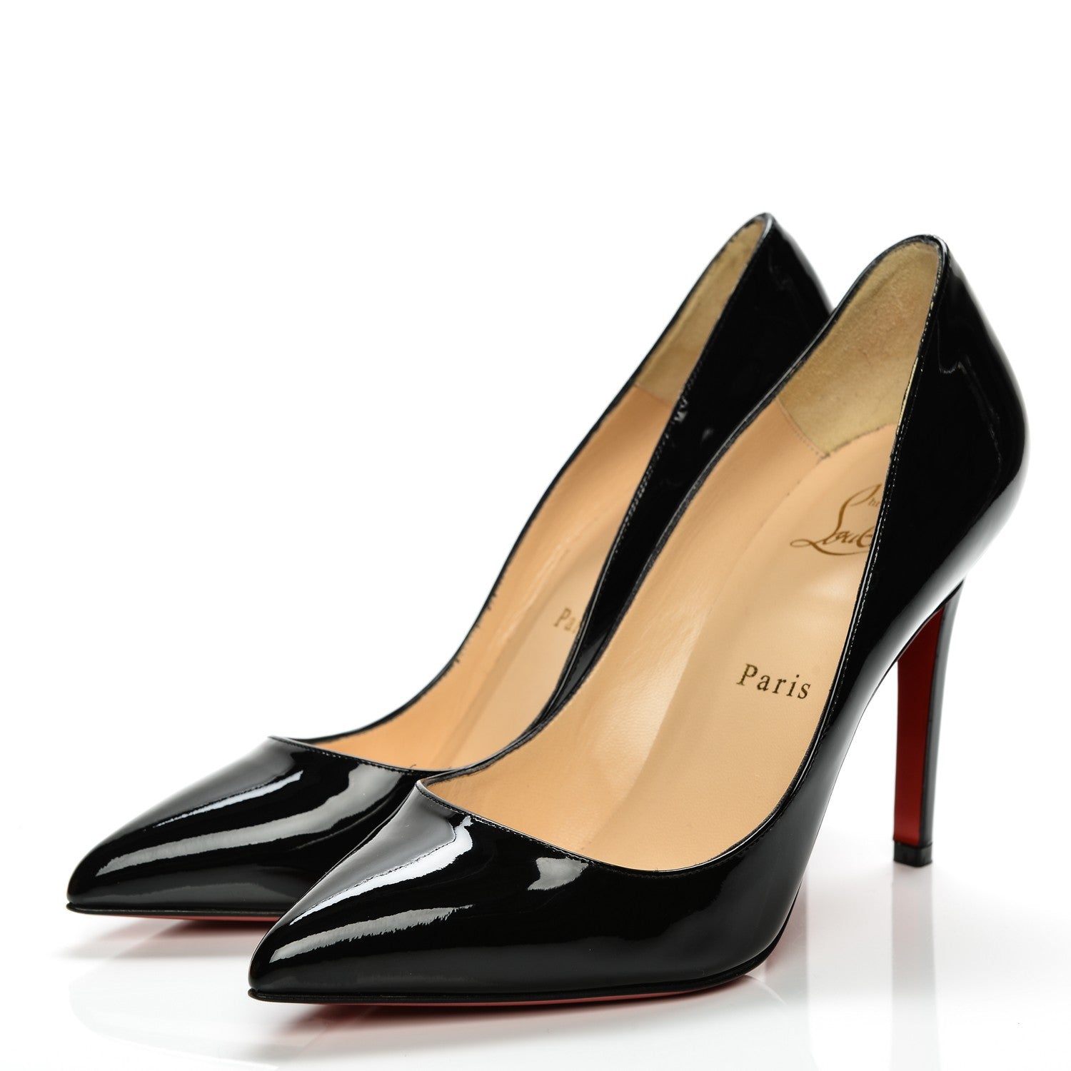 Christian Louboutin Patent Pigalle 100 Pumps 37 Black 3 of 8