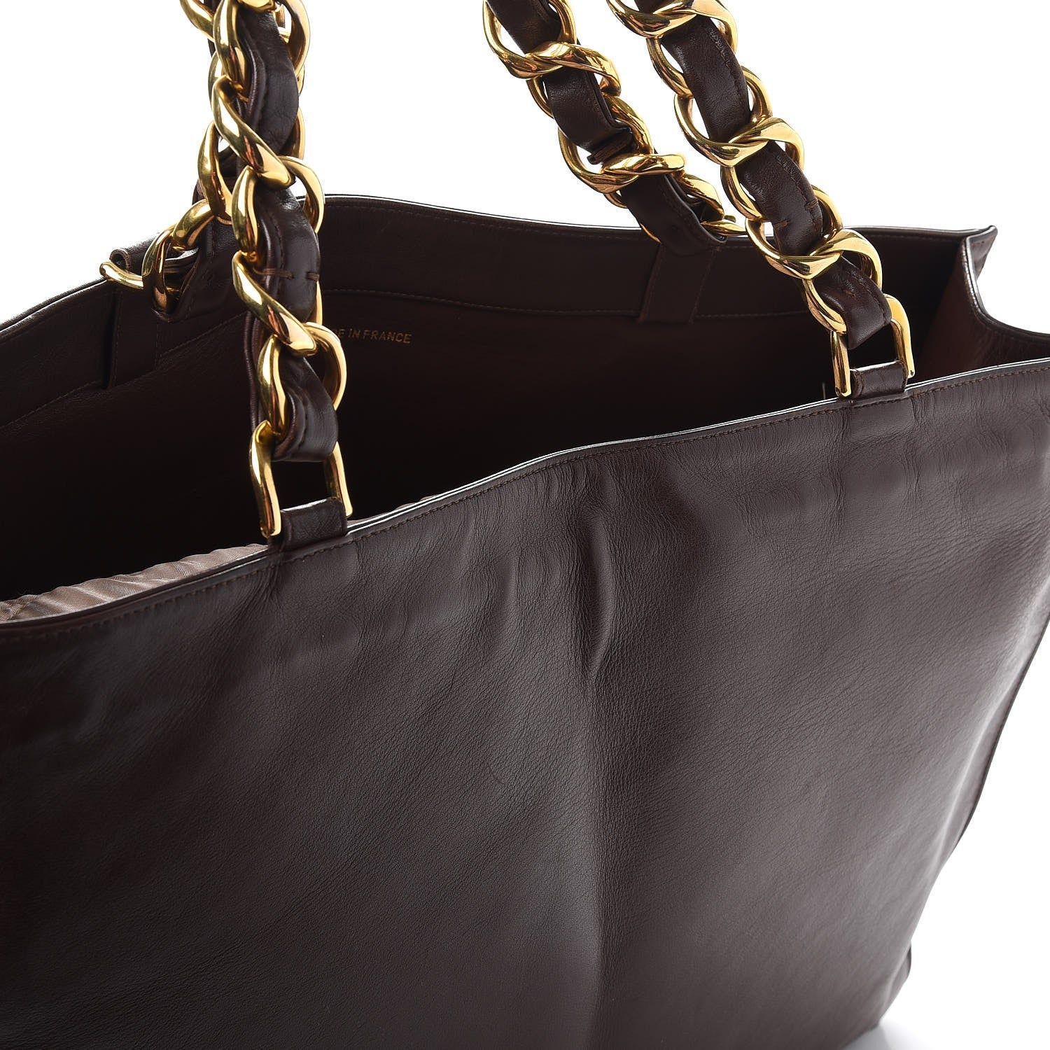 Chanel Lambskin CC Tote Brown 9 of 12