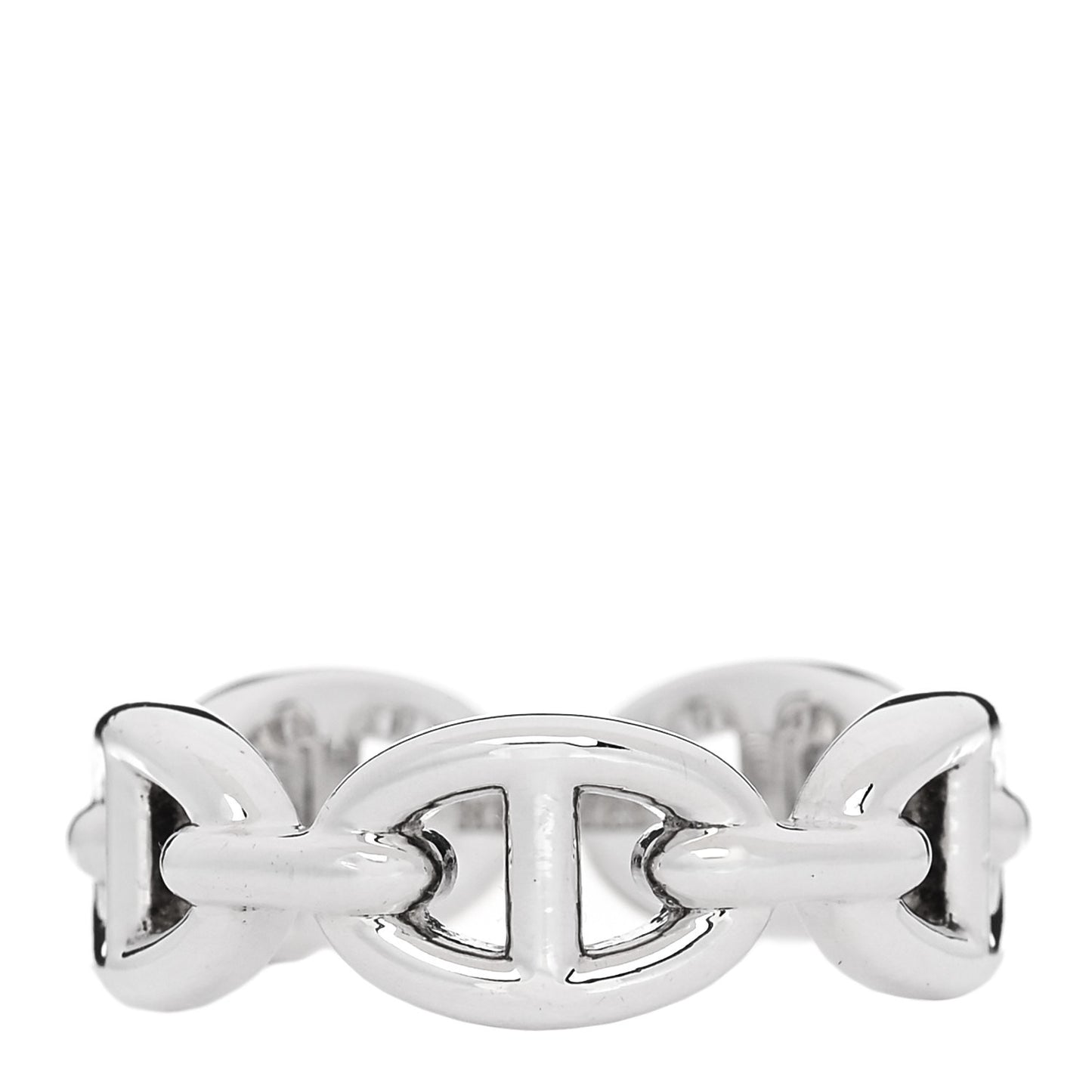 Sterling Silver PM Chaine d'Ancre Enchainee Band Ring 52 6