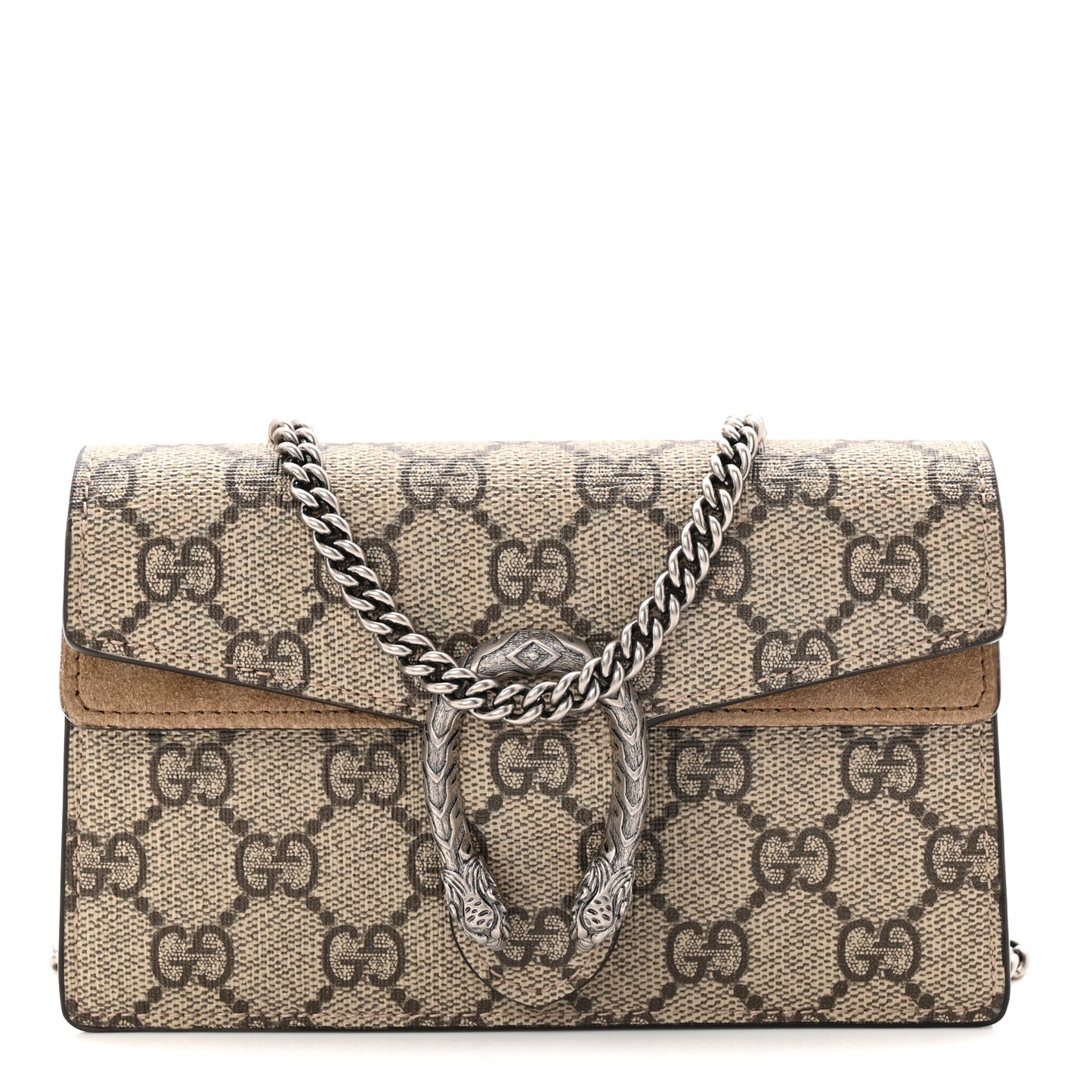 GG Supreme Monogram Super Mini Dionysus Shoulder Bag Taupe