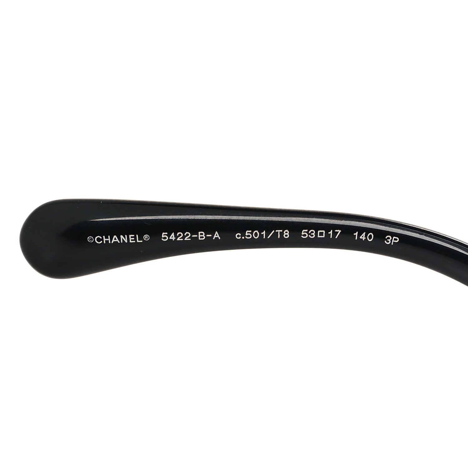 Chanel Acetate Strass Polarized Square Sunglasses 5422-B Black 5 of 8