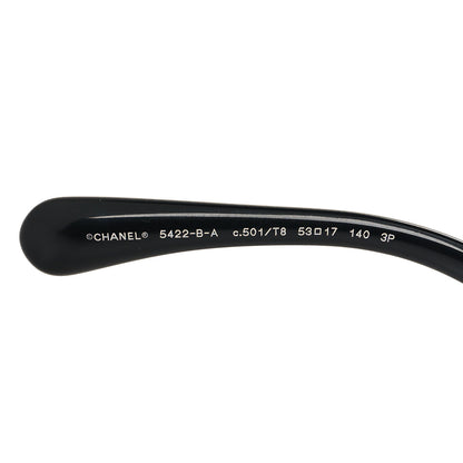 Chanel Acetate Strass Polarized Square Sunglasses 5422-B Black 5 of 8