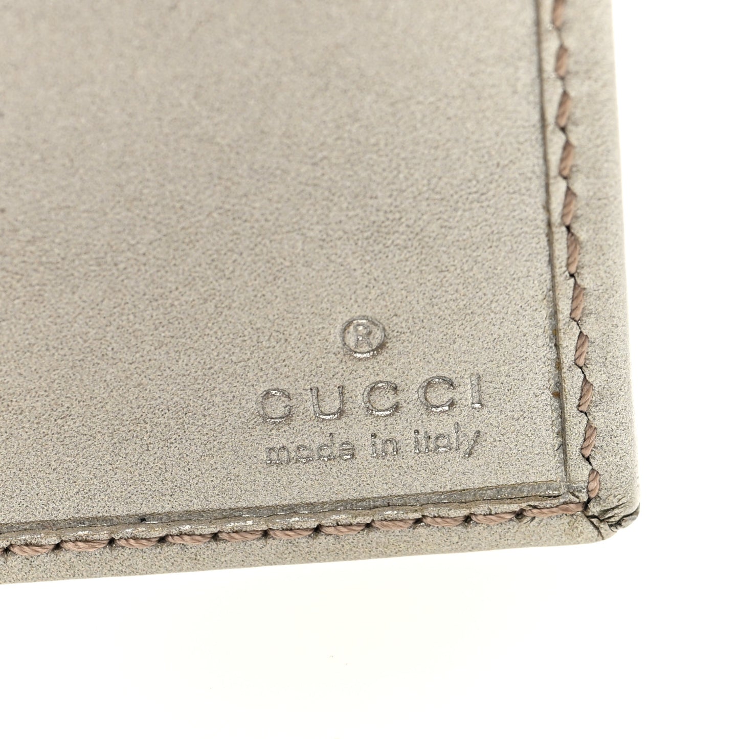 Imprime Monogram GG Pierce Chain Clutch Wallet Silver