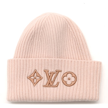 Louis Vuitton Wool Monogram LV Headline Beanie Hat Beige Rose 1 of 4